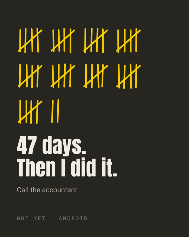 Postcard: 102 days. Then I did it.